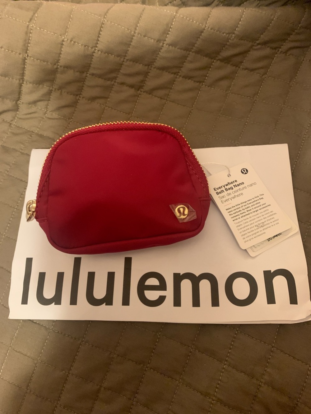 lululemon athletica Red Mini Everyday Belt Bag Pouch. Everywhere belt bag Nano